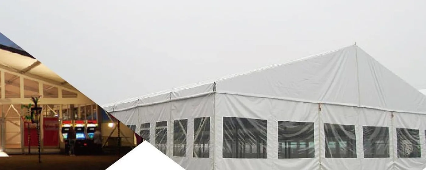 White tent structure exterior